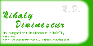 mihaly diminescur business card